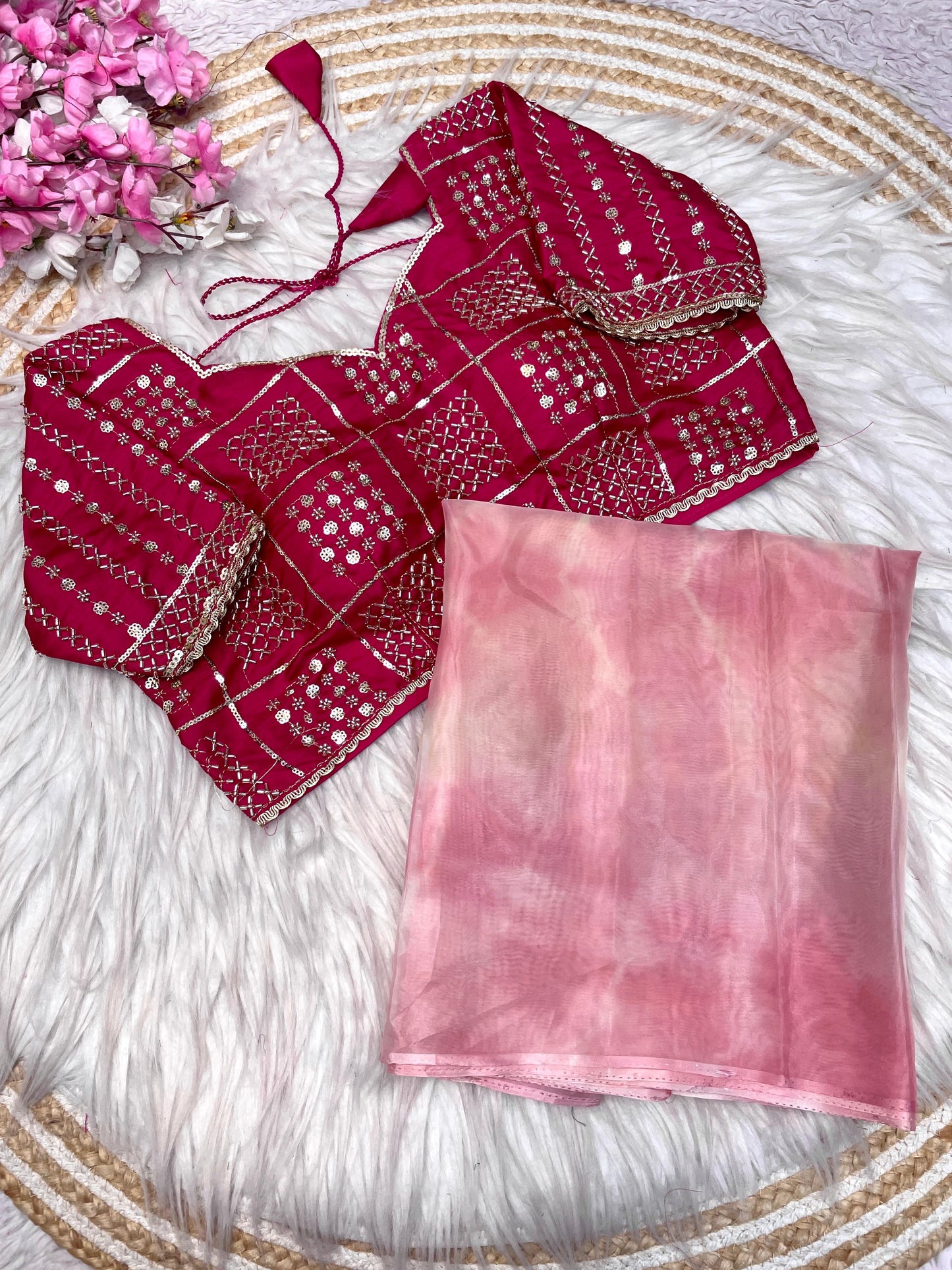 Kayatri New  Beautiful  Soft silk with discharge print Saree