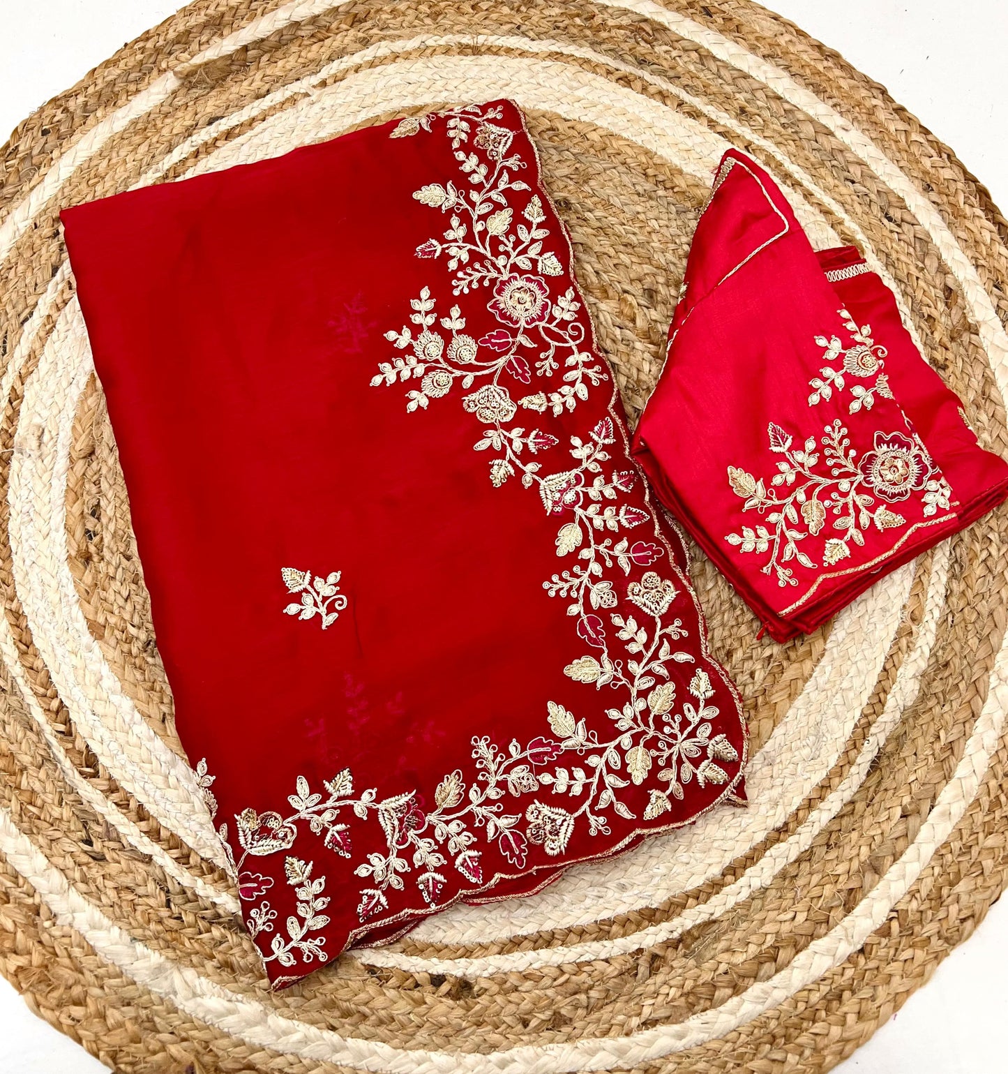 Kayatri New Pure  Satin Georgette Saree with premium Coding Sequence embroidery all over the Saree