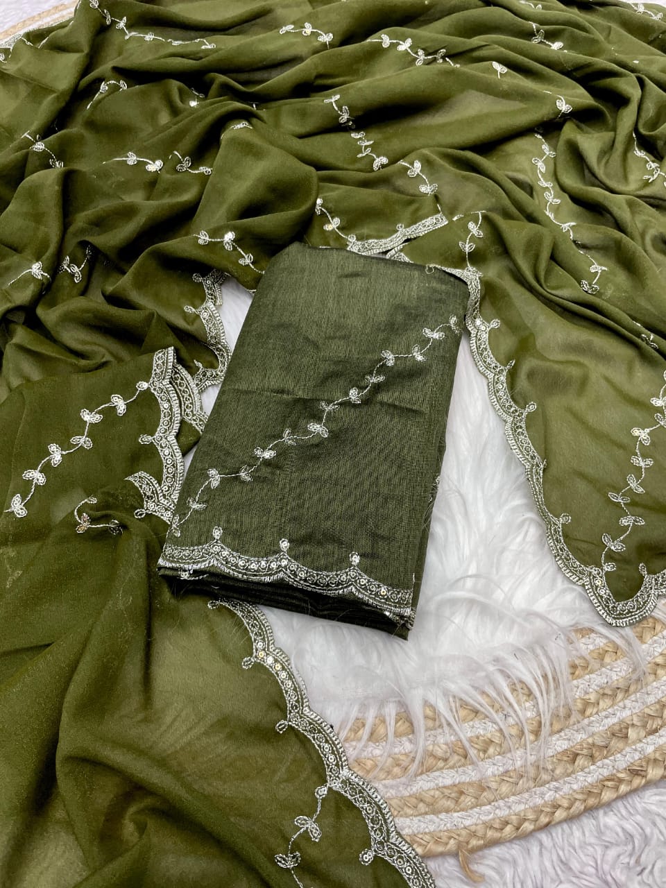 Kayatri New Blooming Chocolate With Beautiful Embroidery Sequence  Zari Work