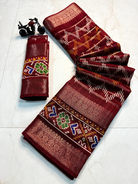Kayatri New Pure candy cotton silk with jequrd boder all overall saree