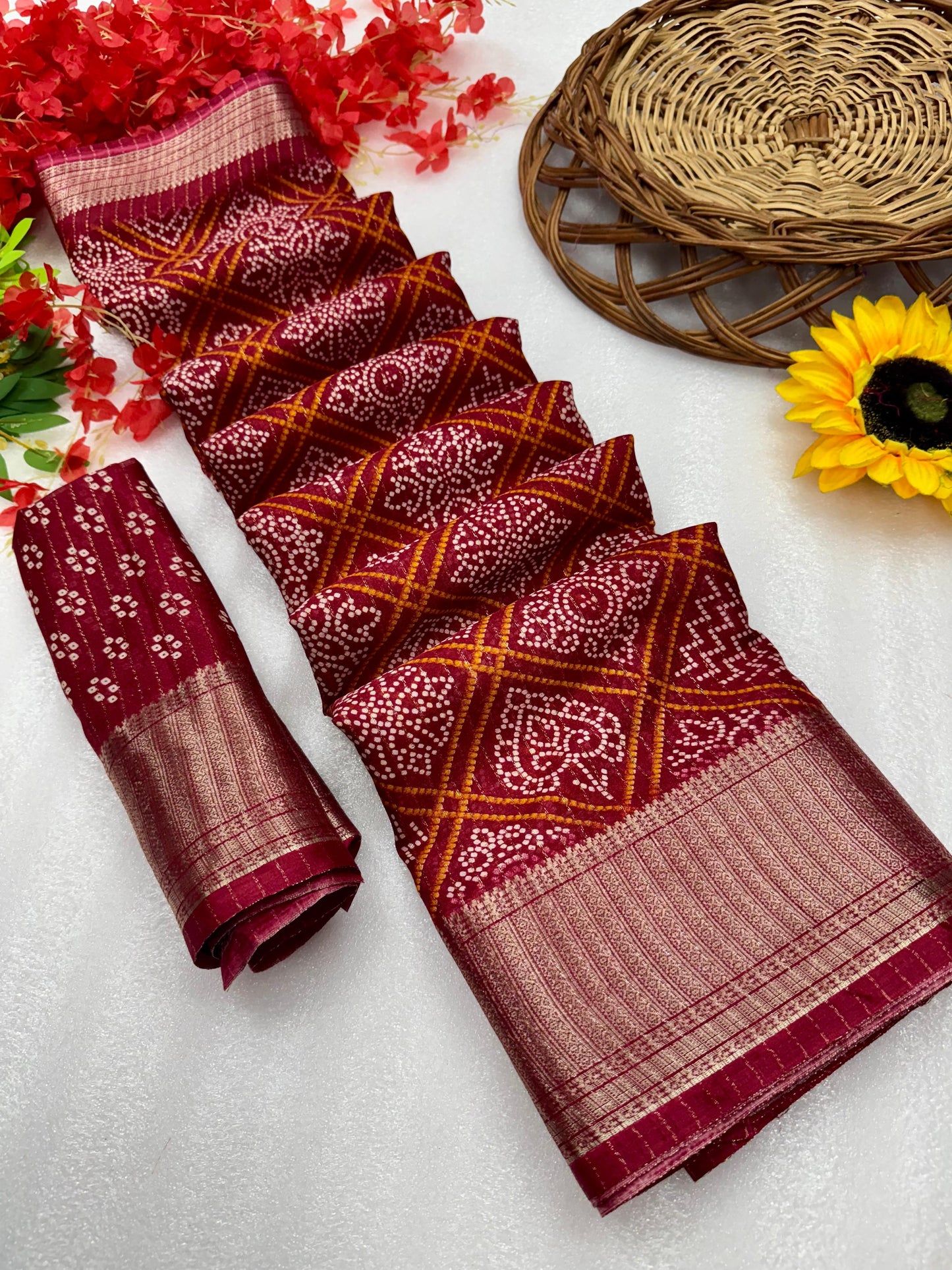 Kayatri New Pure Dola silk with in all over saree boder same as originall boder only