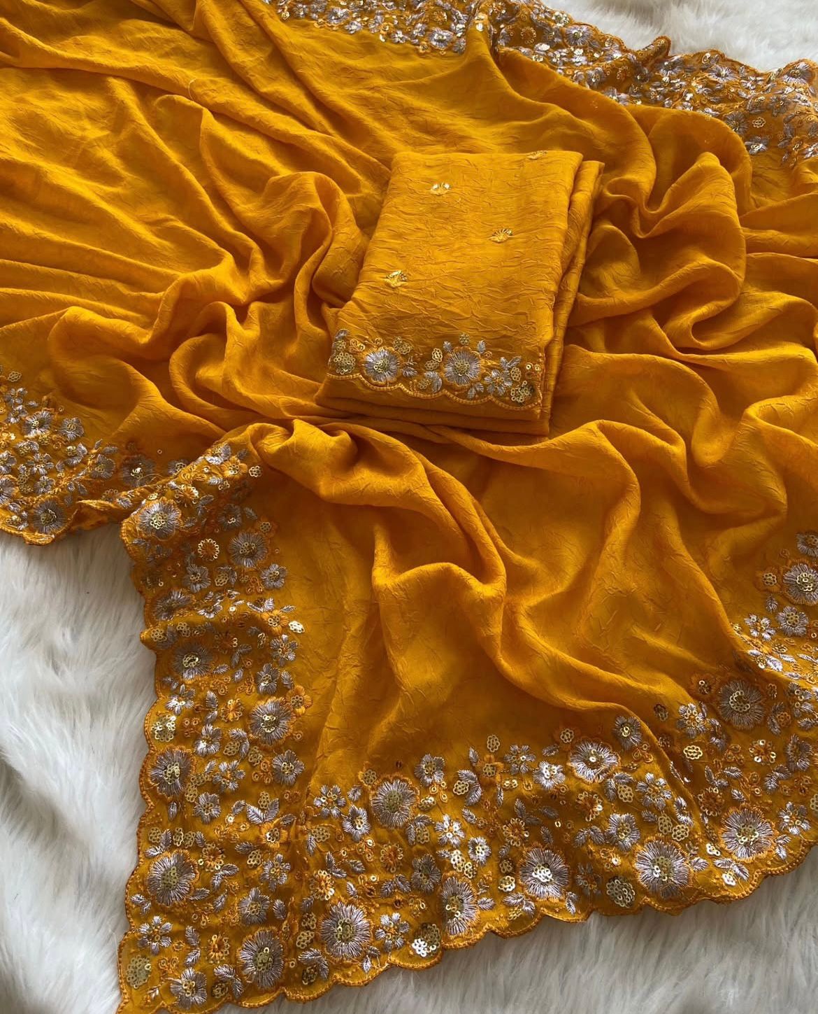 Kayatri New Crush Silk Saree With Fancy Sequince Embroderiy Work Saree
