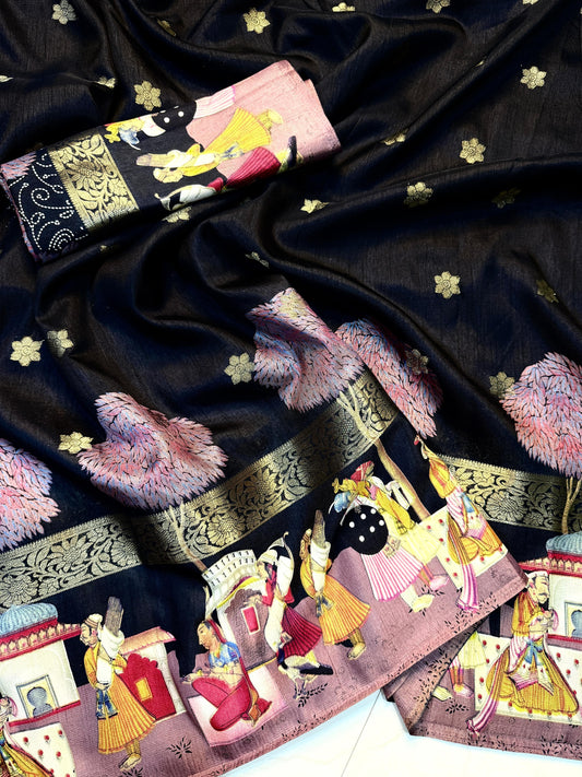 Kayatri New Pure dola silk with jari   all over saree jequrd boder same as originall boder saree