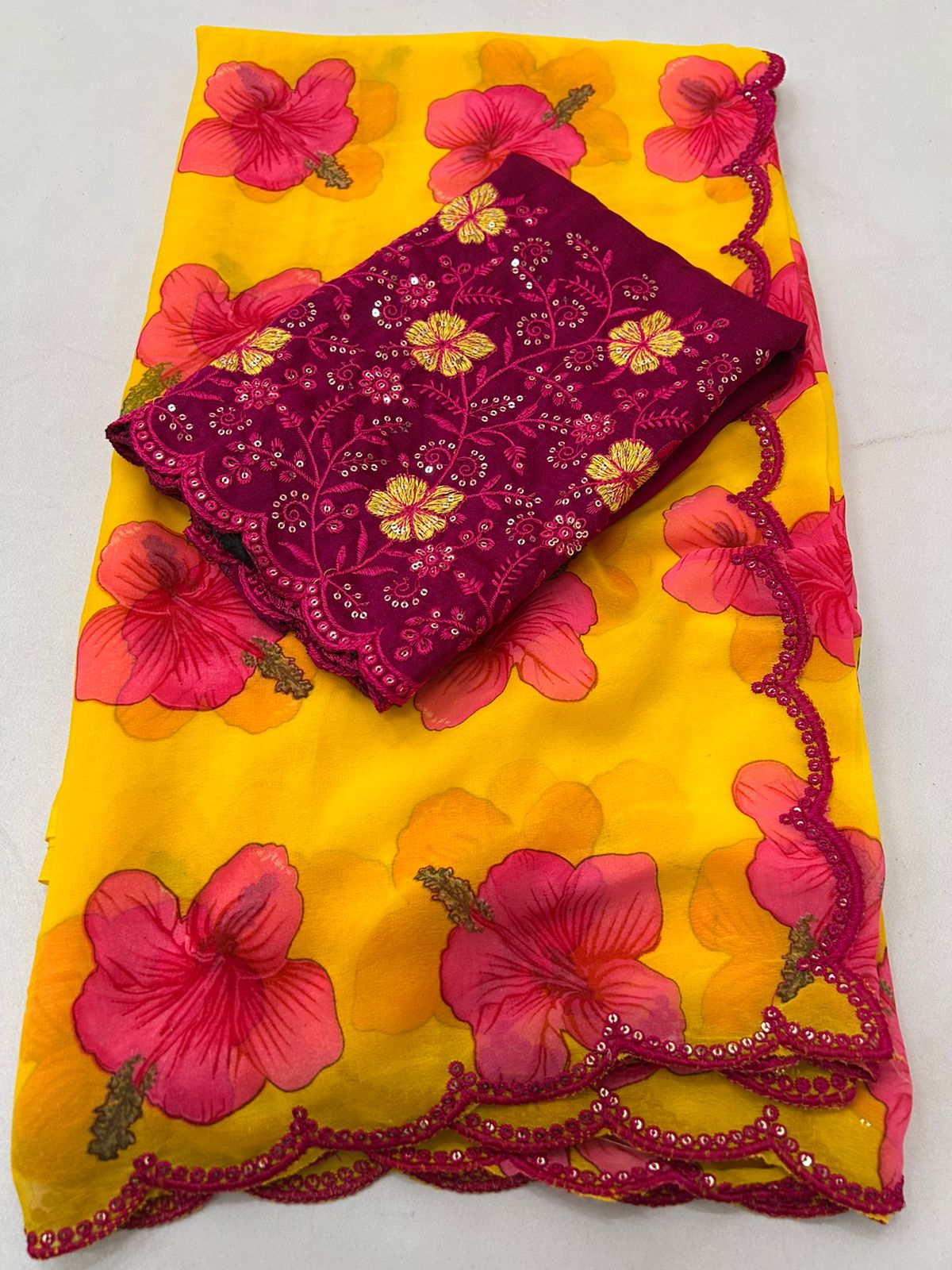 Kayatri New SUPER SOFT MUL SLAB GEORGETTE SAREE