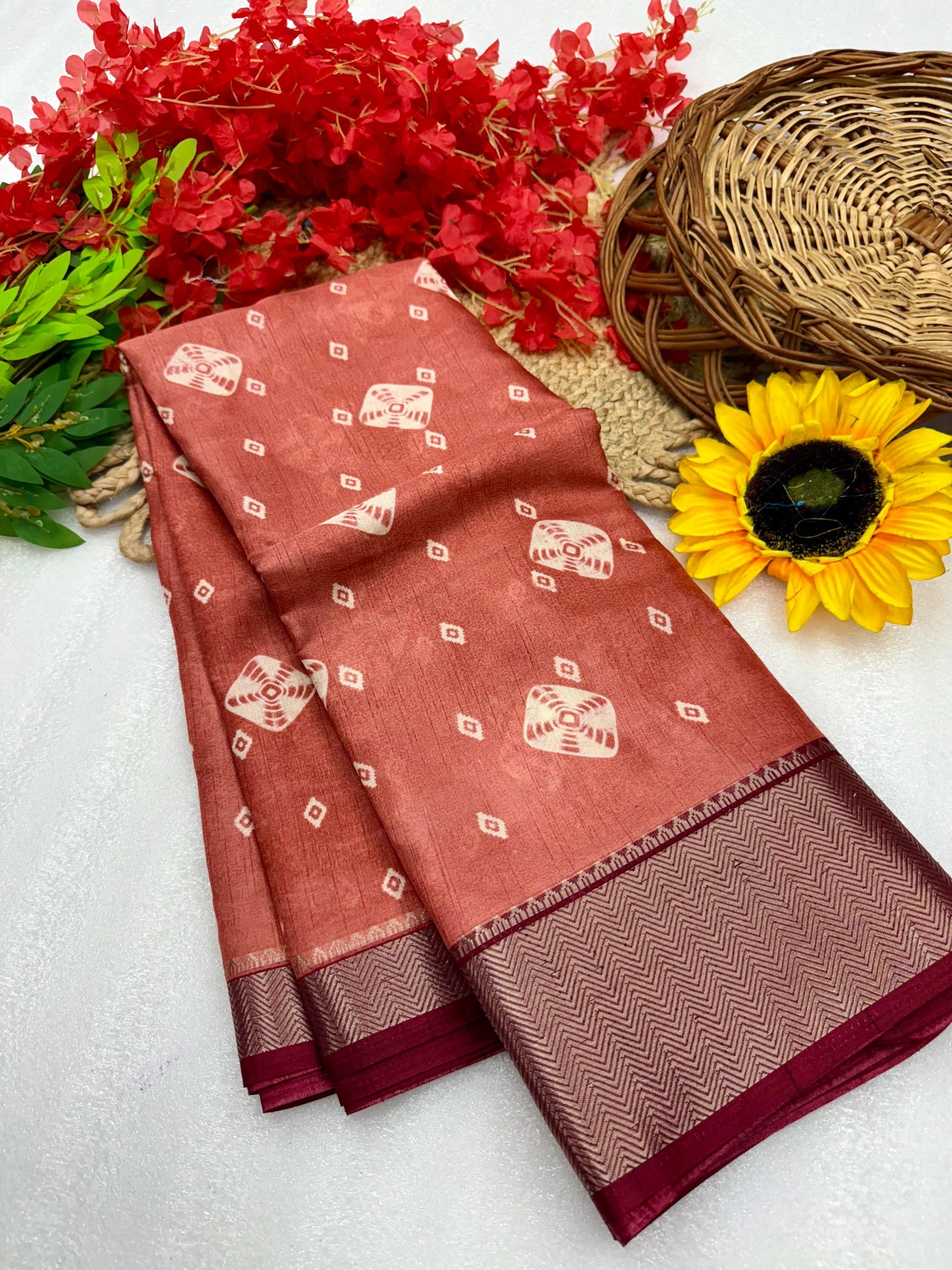 Kayatri New Pure Dola silk with in all over saree boder same as originall boder saree