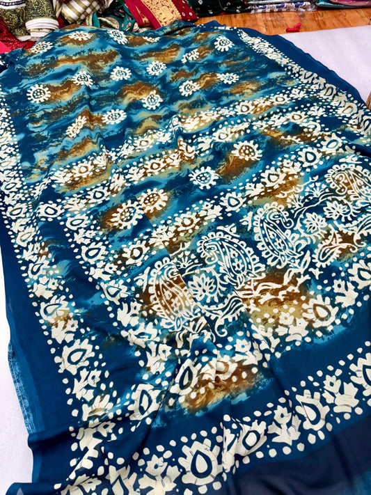 Kayatri New Gaji silk original copy se savdhan New  semi batikGajji bandhe