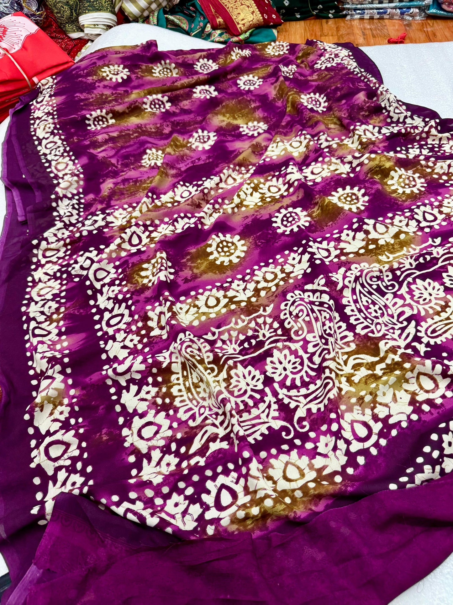 Kayatri New Gaji silk original copy se savdhan New  semi batikGajji bandhe