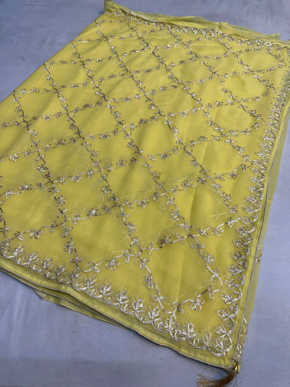 Kayatri New  60 grm jorjet saree with beautiful gotta Patti work saree