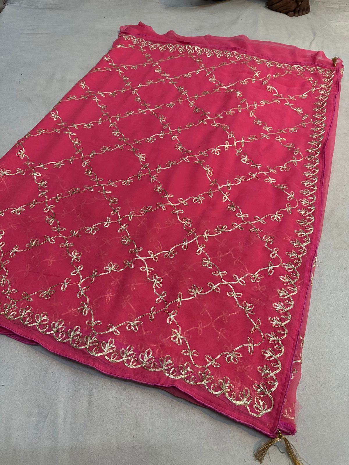 Kayatri New  60 grm jorjet saree with beautiful gotta Patti work saree