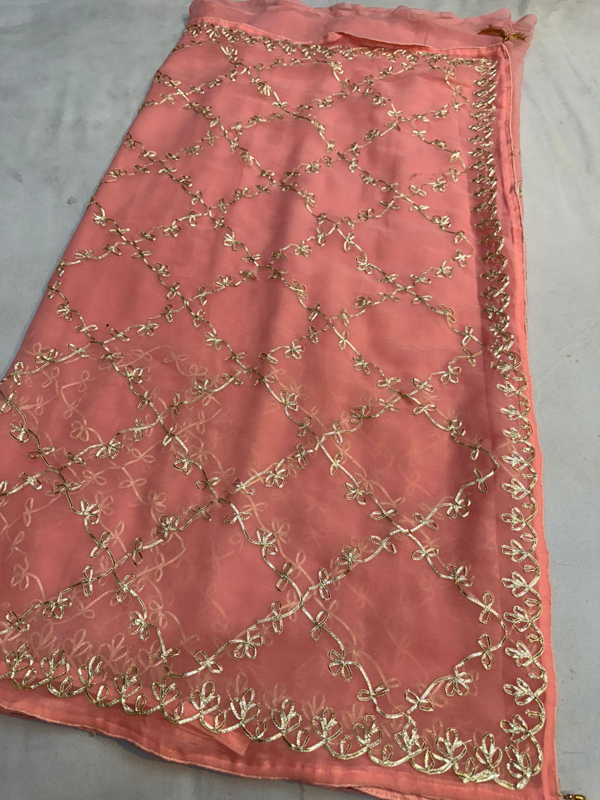 Kayatri New  60 grm jorjet saree with beautiful gotta Patti work saree
