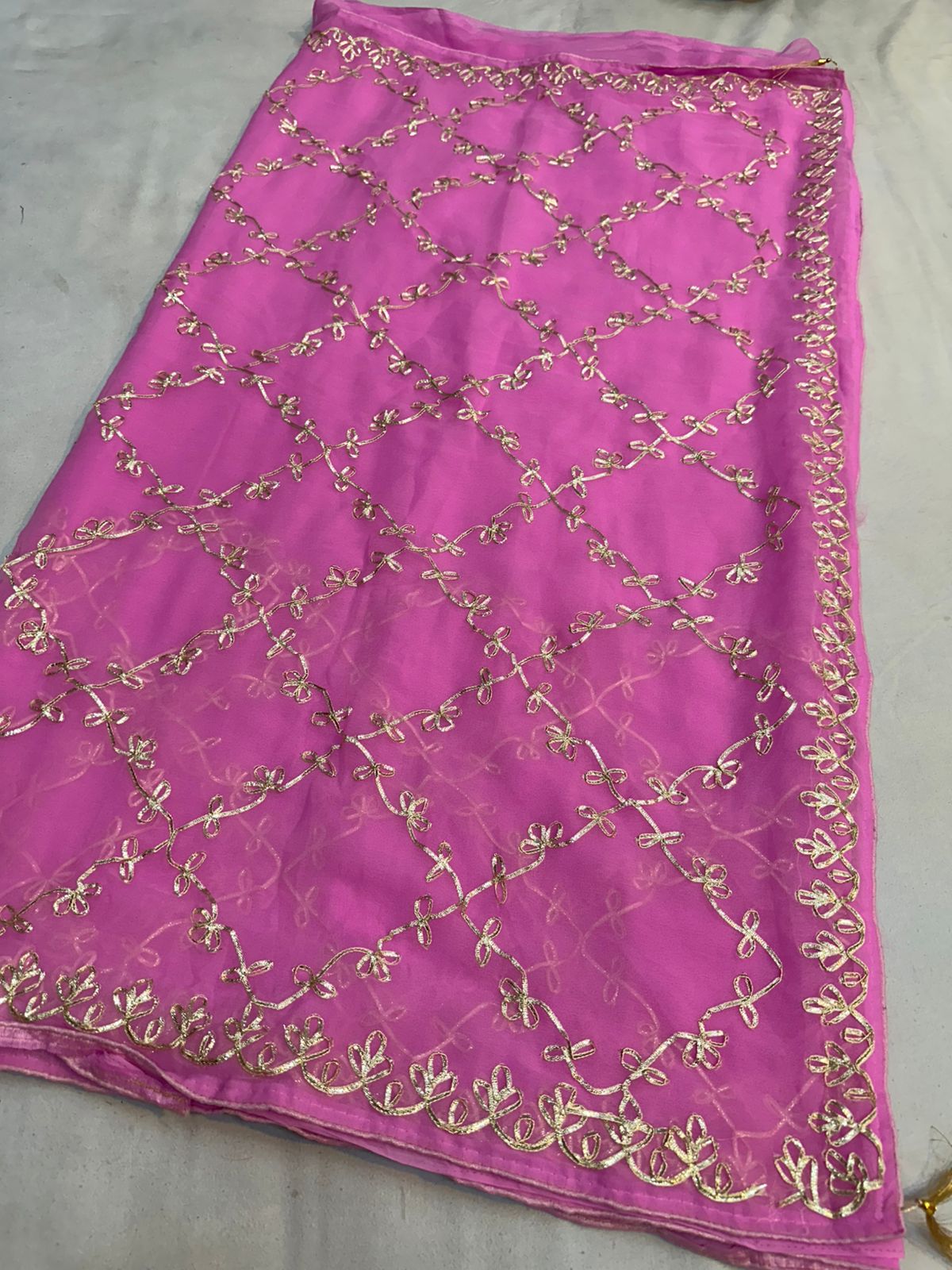 Kayatri New  60 grm jorjet saree with beautiful gotta Patti work saree