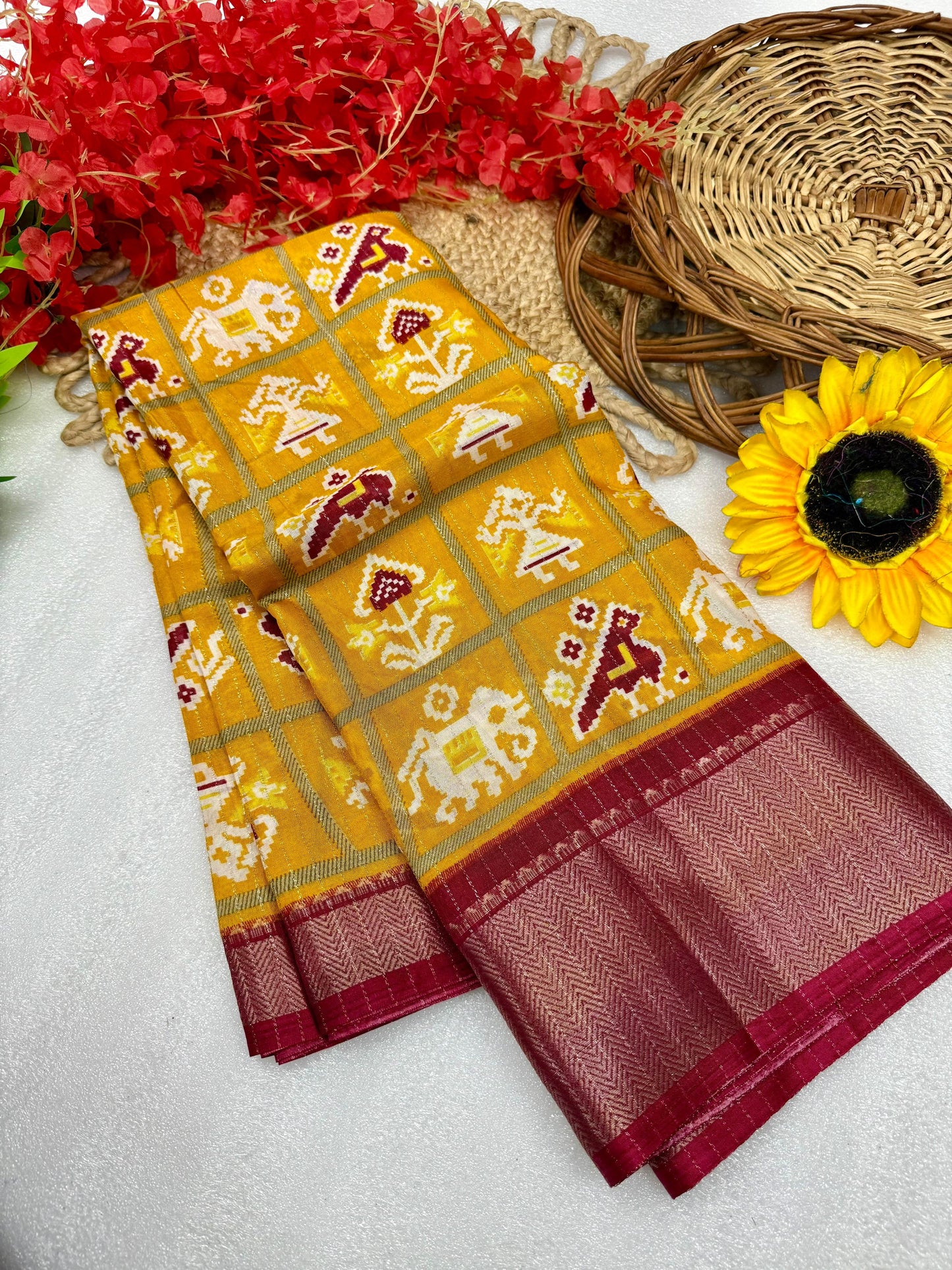 Kayatri New  Pure Dola silk with in all over saree boder same as originall boder saree
