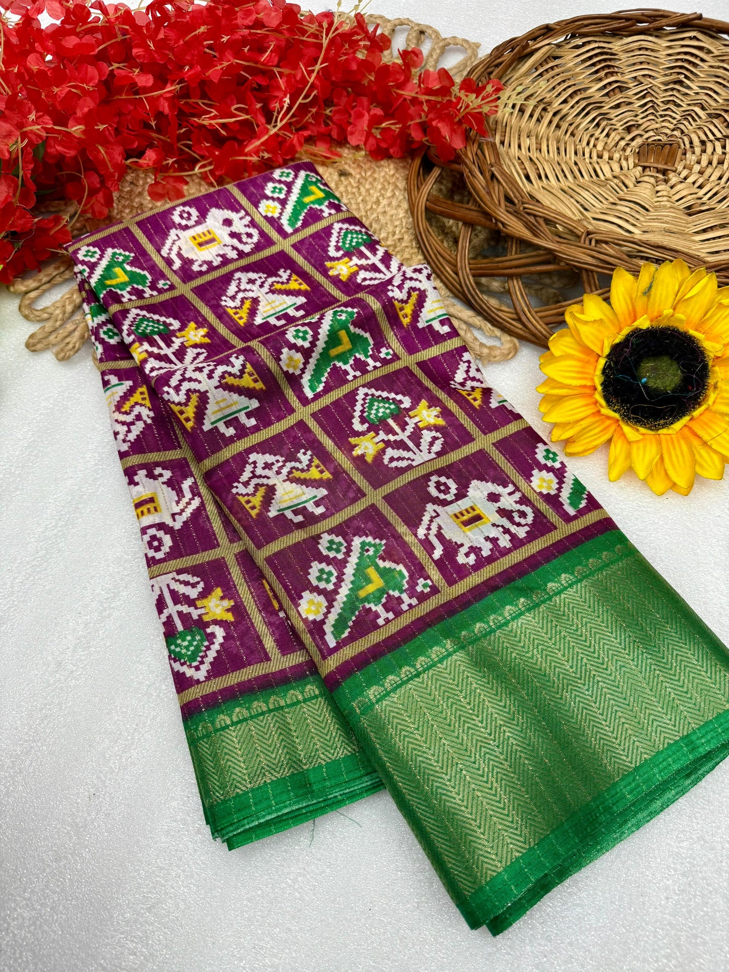 Kayatri New  Pure Dola silk with in all over saree boder same as originall boder saree
