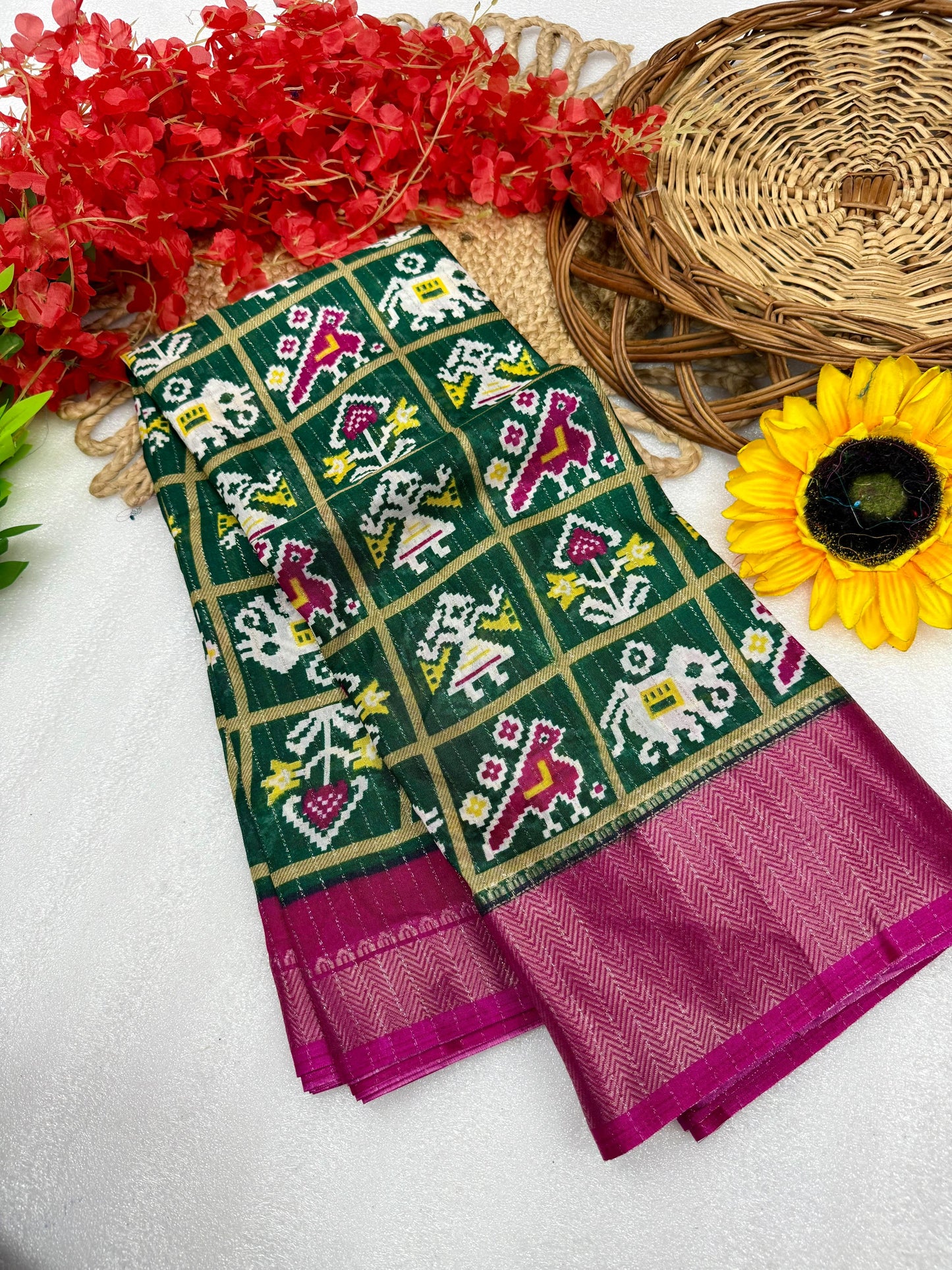 Kayatri New  Pure Dola silk with in all over saree boder same as originall boder saree