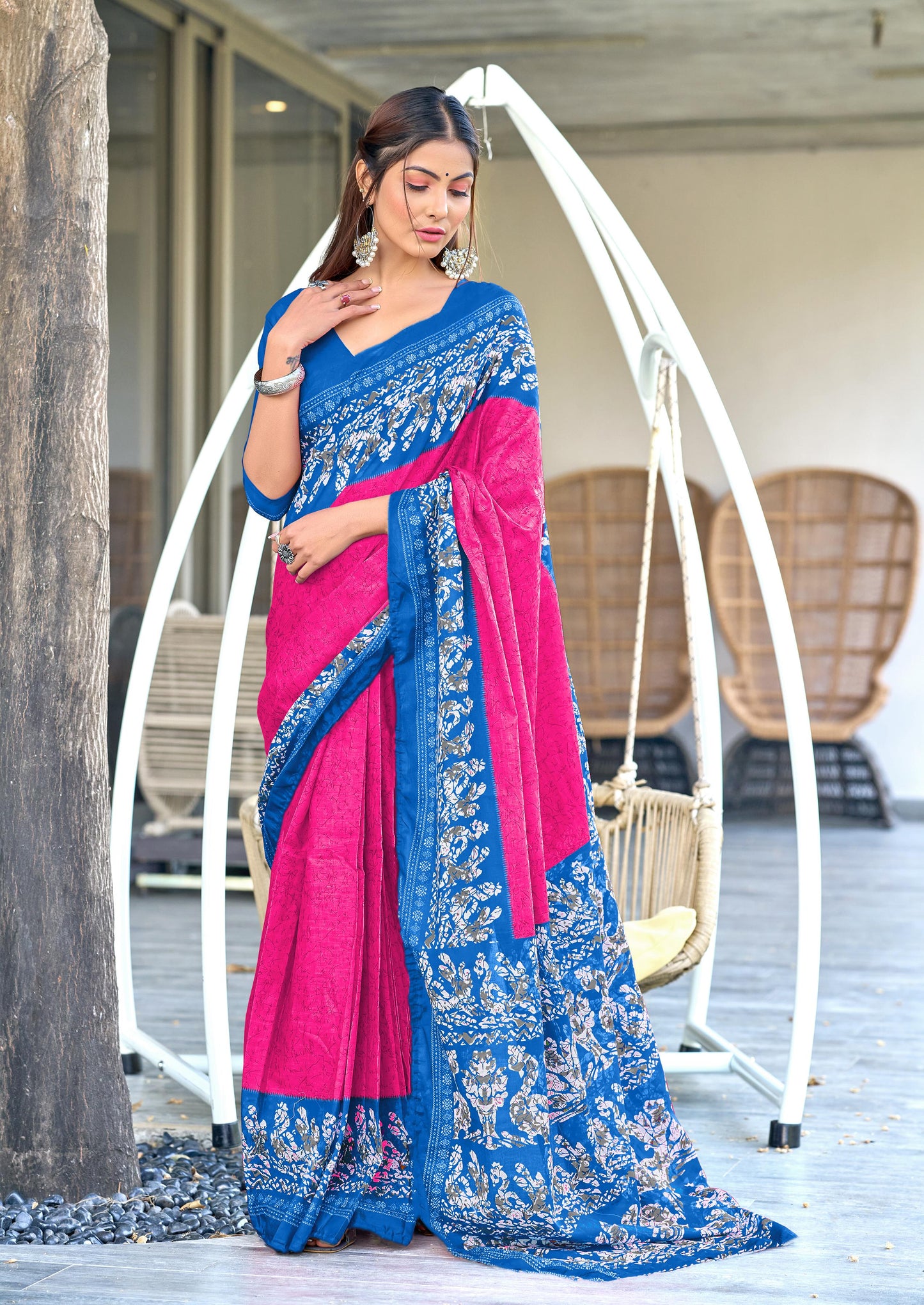 Kayatri New HAND BATIK PRINT MULMUL COTTON SAREES