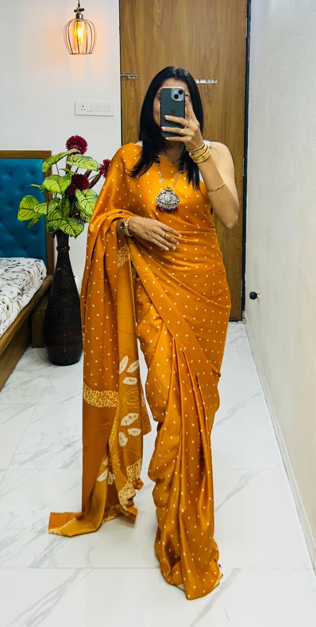 Kayatri New  original copy se savdhan New  semi gaji AJRrakh Gajji bandhej Saree