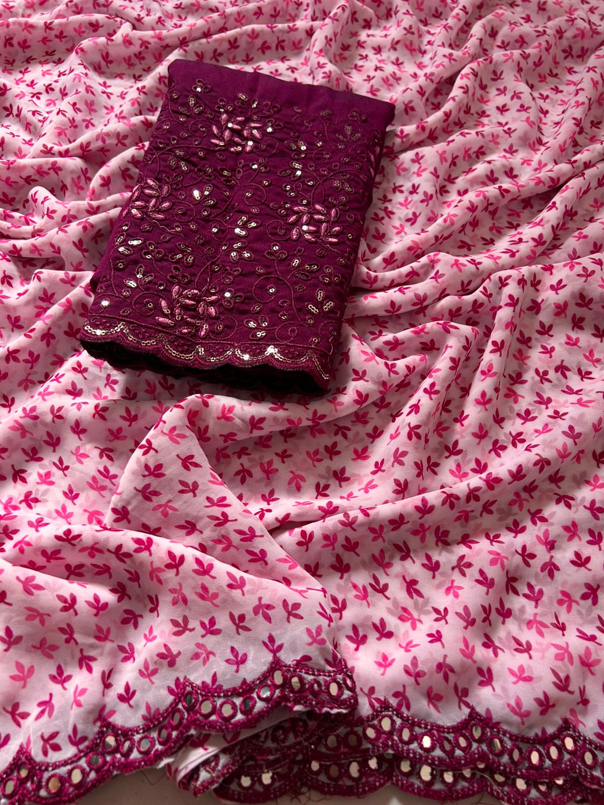 Kayatri New SUPER SOFT MUL SLAB GEORGETTE SAREE WITH , BEAUTIFUL PRINT SAREE