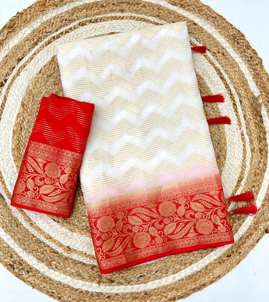 Kayatri New Pure viscose crape bentex saree with rich pallu n border embellished with tassels at pallu