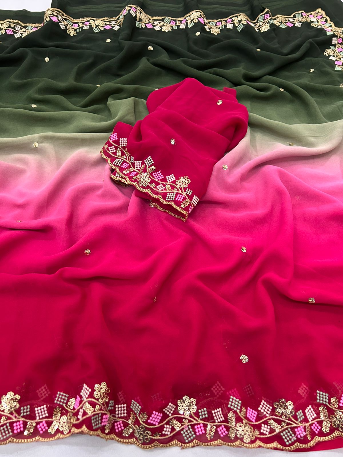 Kayatri New Soft Georgette with weding Saree