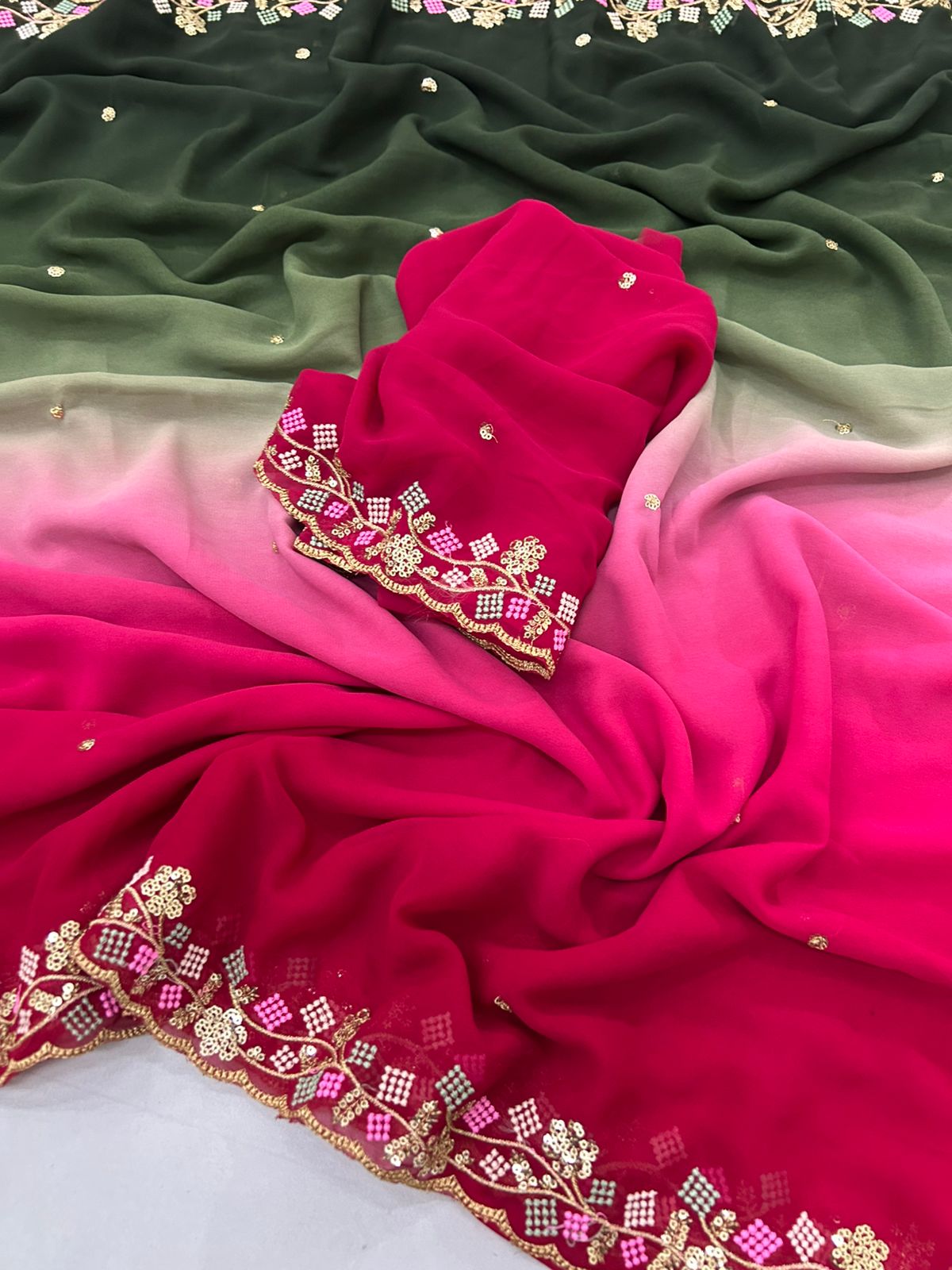 Kayatri New Soft Georgette with weding Saree