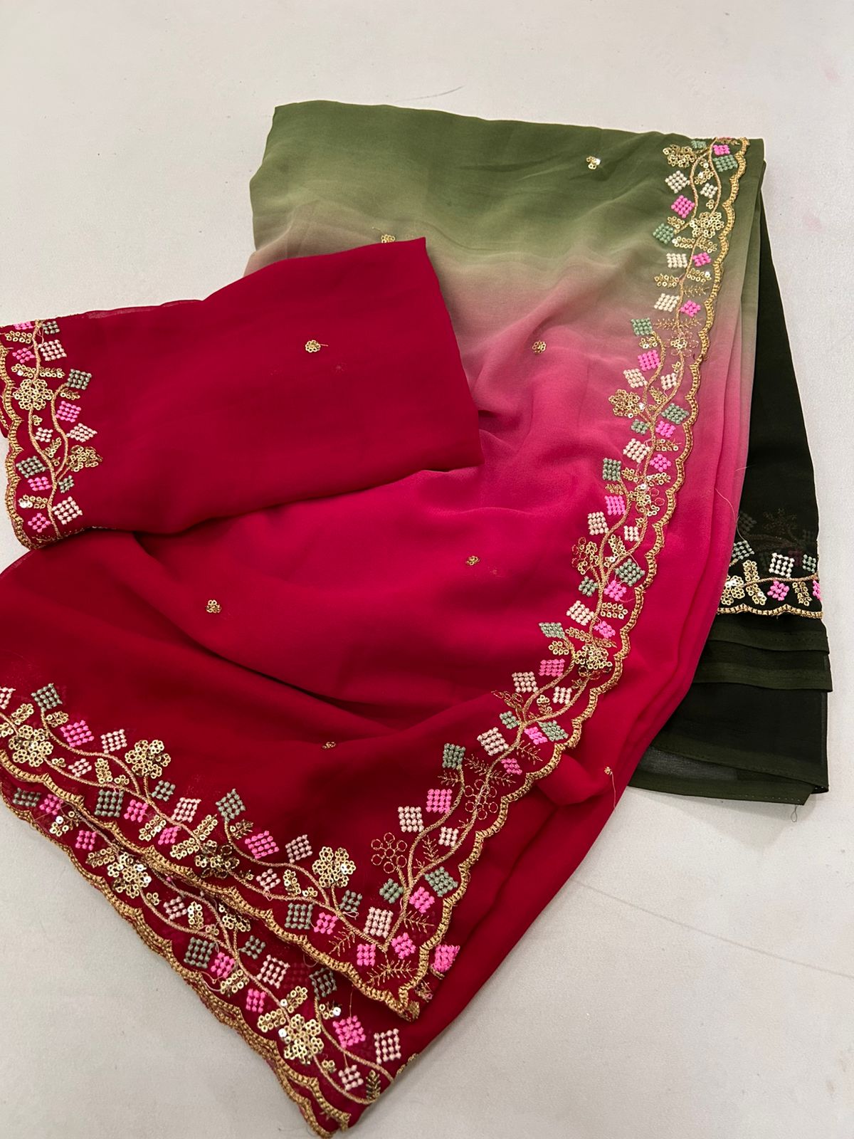 Kayatri New Soft Georgette with weding Saree