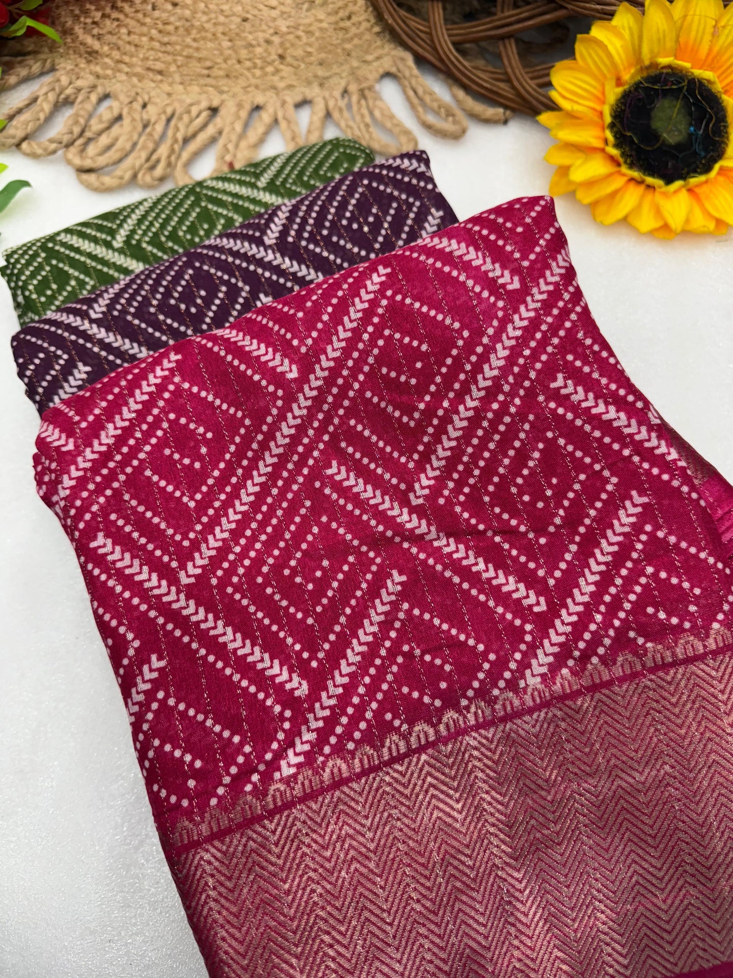 Kayatri New Pure Dola silk with  in all over saree boder same as originall boder only