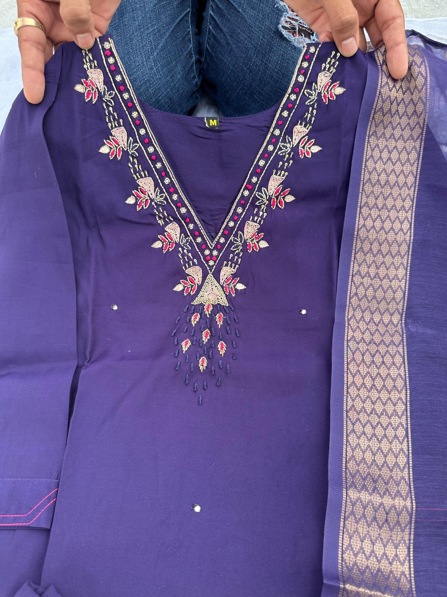 Kayatri New Roman silk With Cotton Suit