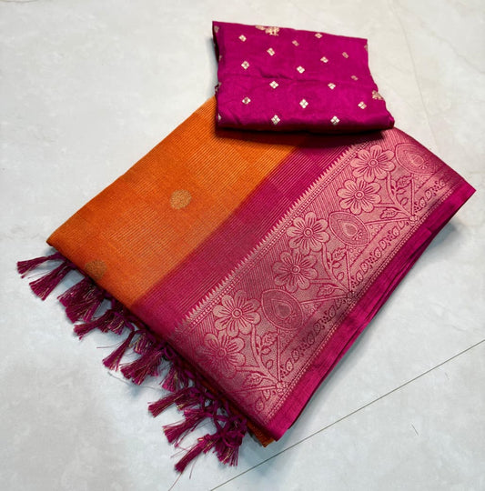 Kayatri New Pure dola silk with jari all over saree jequrd boder same as originall boder Saree