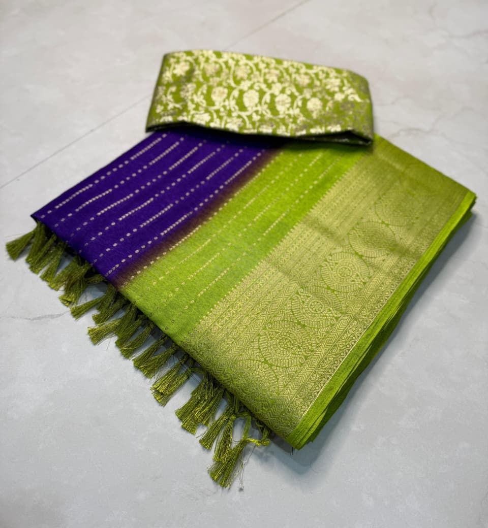 Kayatri New Pure dola silk with jari all over saree jequrd boder same as originall boder Saree