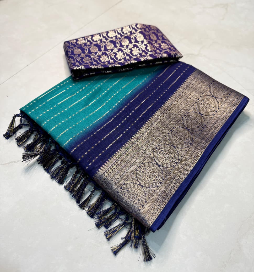 Kayatri New Pure dola silk with jari all over saree jequrd boder same as originall boder Saree