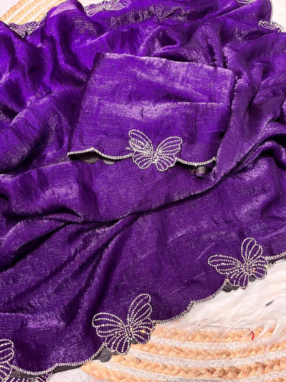 Kayatri New Fandy chiffon two ton Blooming With Beautiful jarkhan Work With Siroski Work