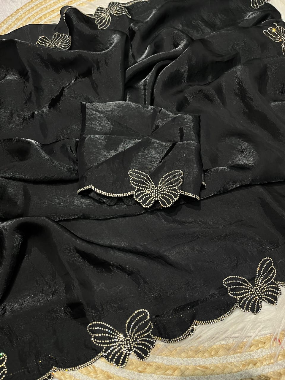 Kayatri New Fandy chiffon two ton Blooming With Beautiful jarkhan Work With Siroski Work