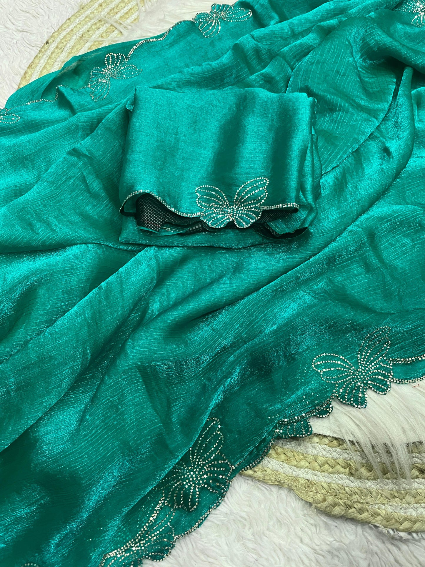 Kayatri New Fandy chiffon two ton Blooming With Beautiful jarkhan Work With Siroski Work