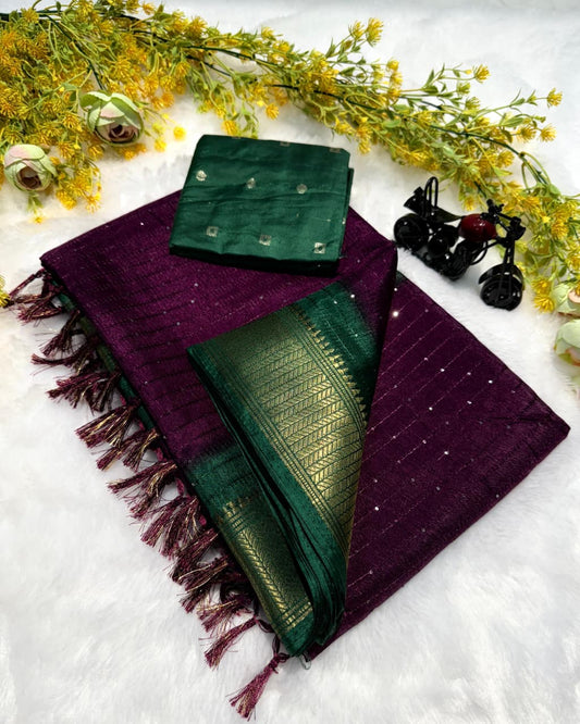 Kayatri New PREMIUM DOLA SIQVANC SILK SAREE