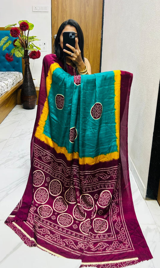 Kawyatri New Lagdi pure  Gajji Soft  Silk saree