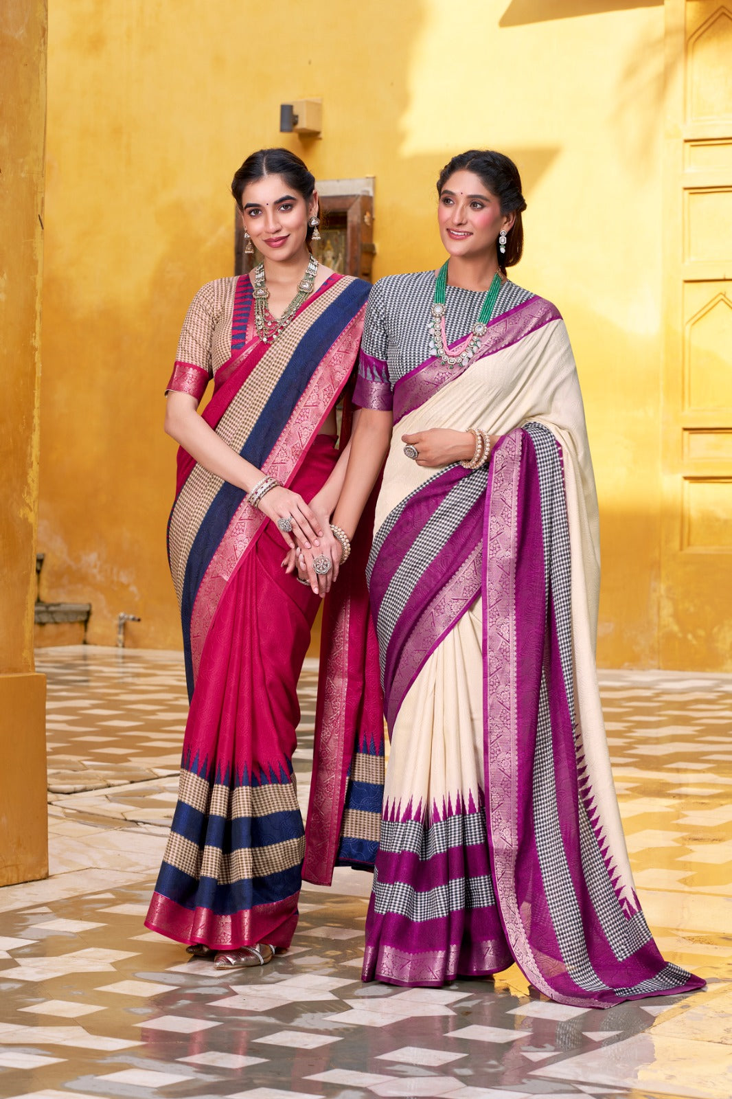 Kayatri New Soft cotton feel royal zari border pure Indian aesthetic wrapped in simplicity.