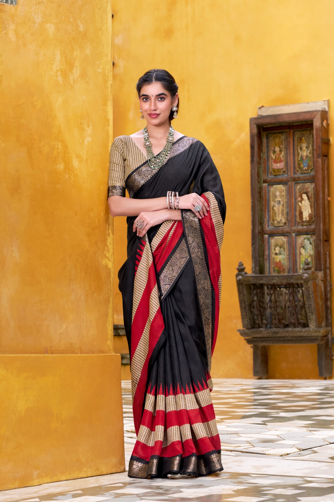 Kayatri New Soft cotton feel royal zari border pure Indian aesthetic wrapped in simplicity.