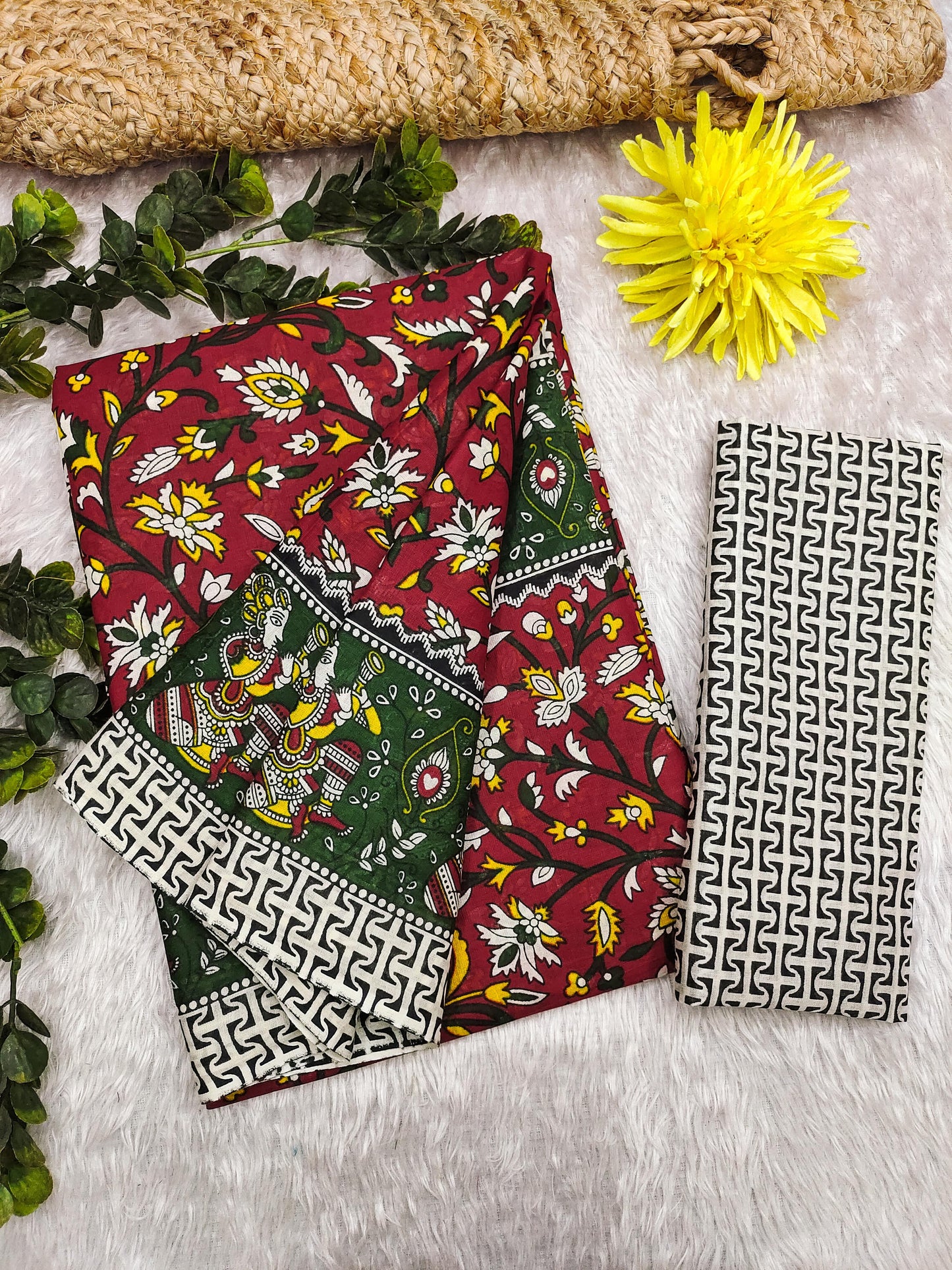 Kayatri New Designs in our Kalmkari Print Mul Cotton Saree