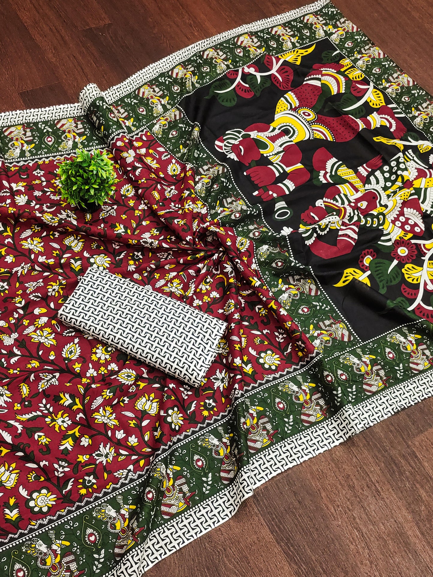 Kayatri New Designs in our Kalmkari Print Mul Cotton Saree