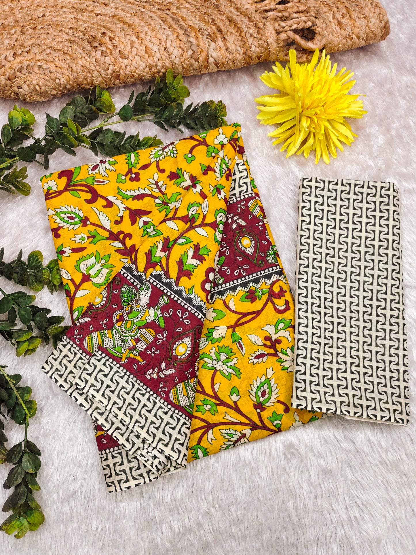 Kayatri New Designs in our Kalmkari Print Mul Cotton Saree