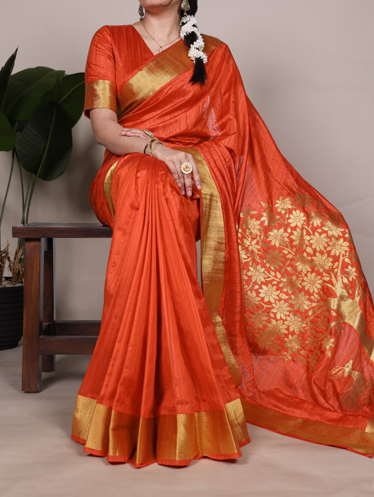 Kayatri New Dressing up for Onam in a raw silk saree that reflects the beauty of Kerala traditions and celebrations Saree