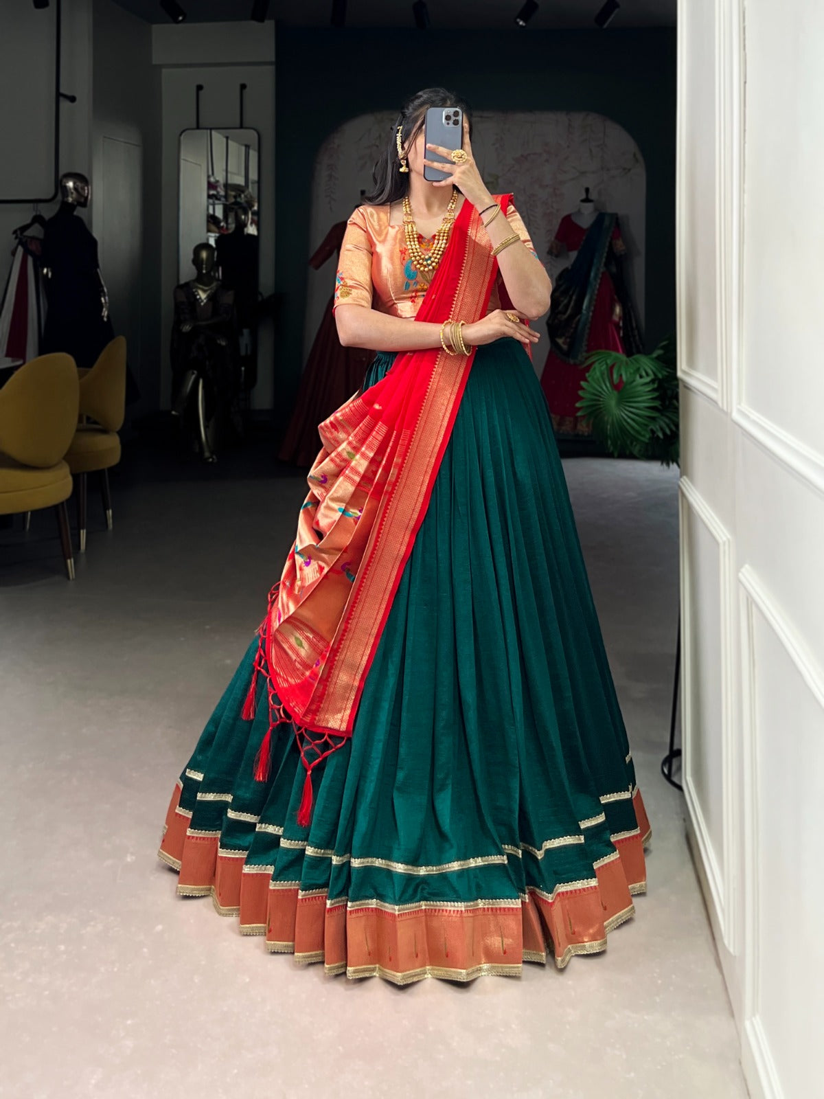 Kayatri New Vichitra Silk Paithani lehengas that speak