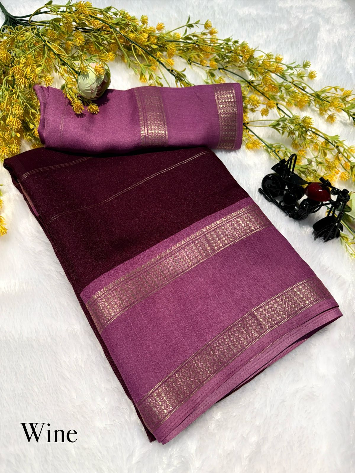 Kayatri New super marsh melon saree with all over