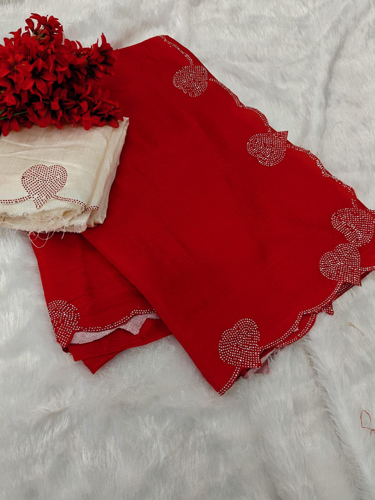 Kayatri New  Designer shiny Chiffon SILK with Beautiful aimond work with banglori blouse with butterfly diamond work
