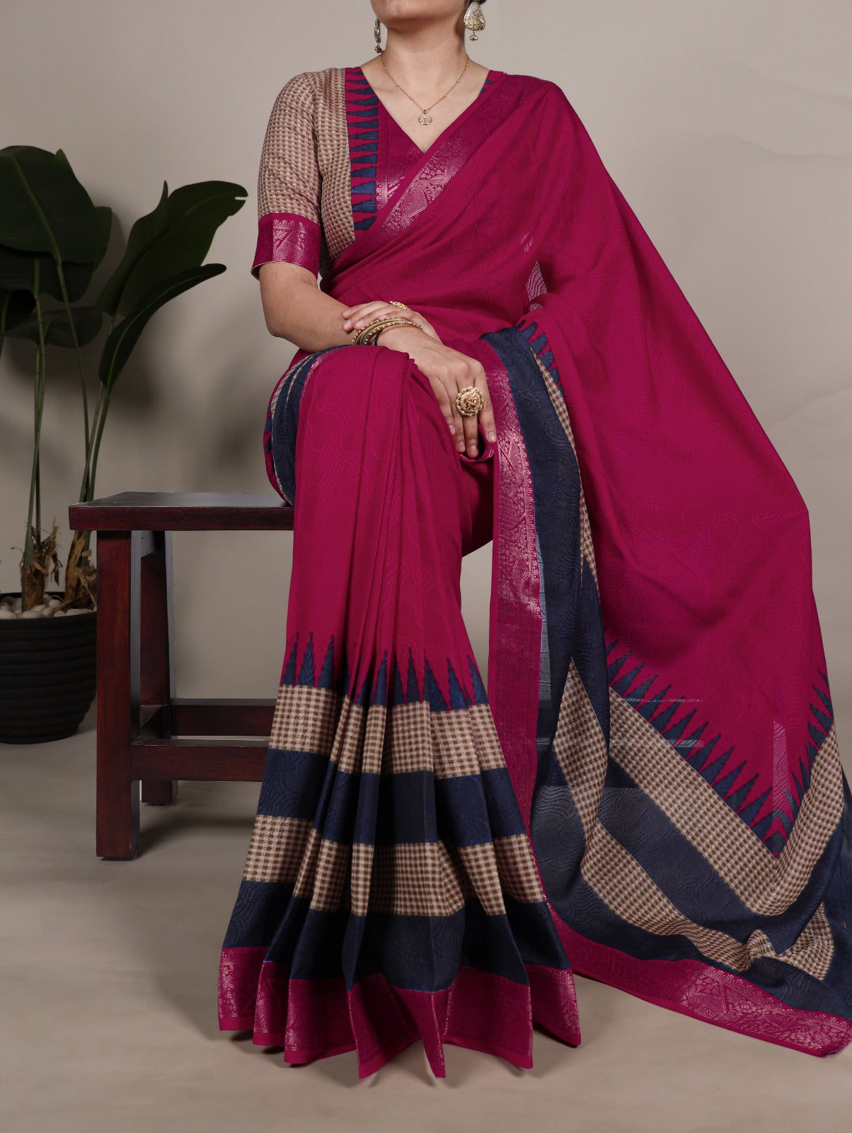 Kayatri New Soft cotton feel royal zari border pure Indian aesthetic wrapped in simplicity.