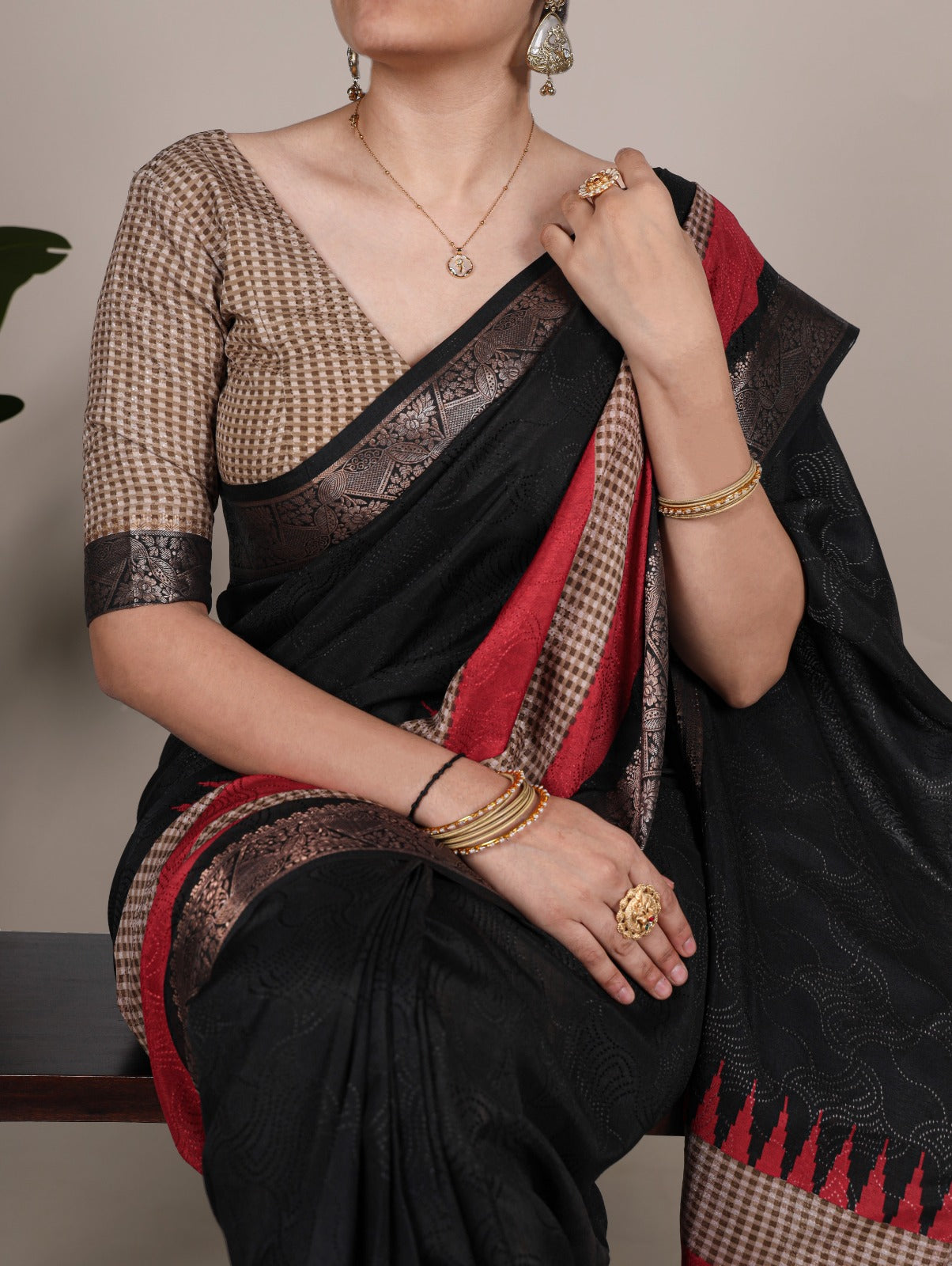 Kayatri New Soft cotton feel royal zari border pure Indian aesthetic wrapped in simplicity.