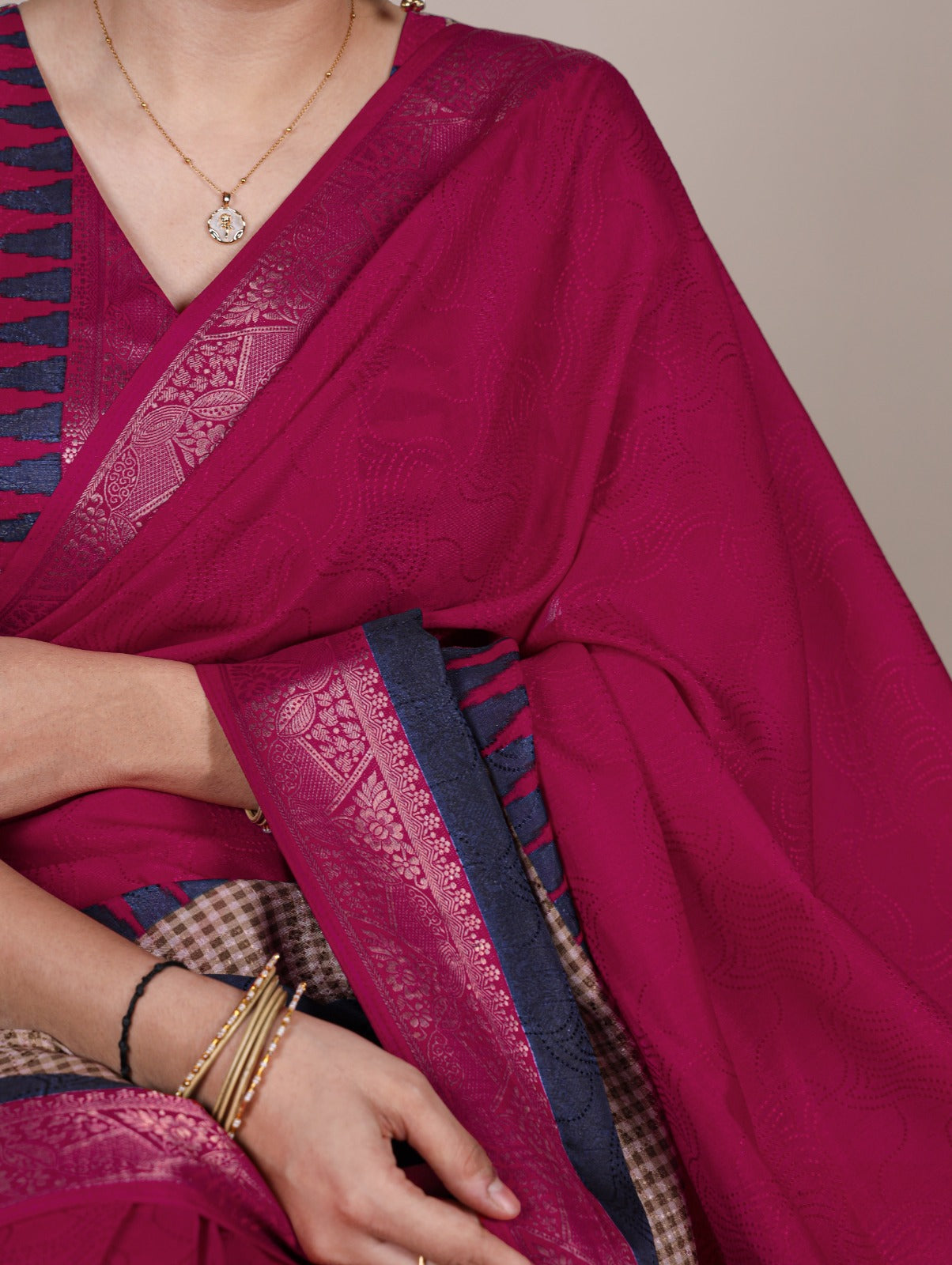 Kayatri New Soft cotton feel royal zari border pure Indian aesthetic wrapped in simplicity.