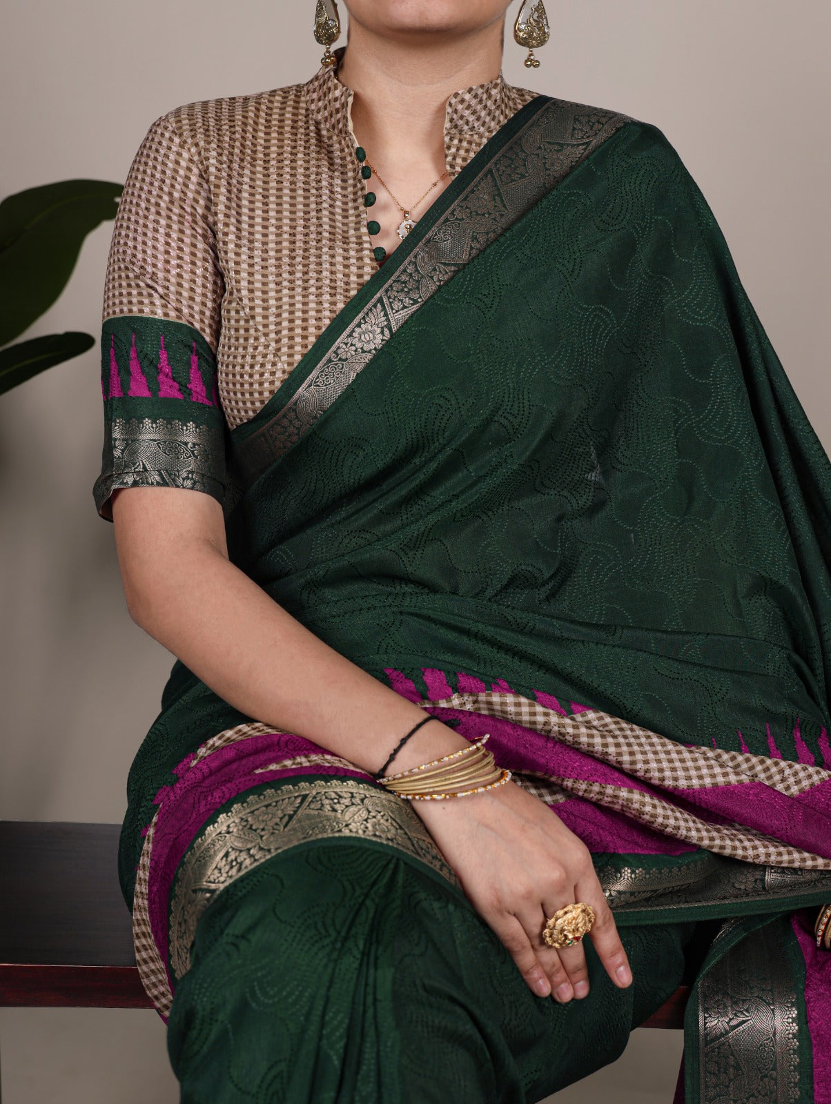 Kayatri New Soft cotton feel royal zari border pure Indian aesthetic wrapped in simplicity.