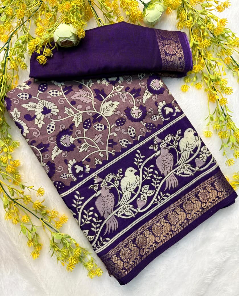 Kayatri New super mul mul cotton  bandhej  flower saree