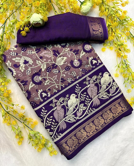 Kayatri New super mul mul cotton  bandhej  flower saree